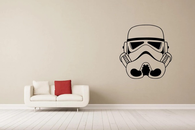 Lepy.cz Samolepka na zeď Stormtrooper Star wars Velikost (šířka x výška): 20x21cm, Barevná varianta: Lípová zelená