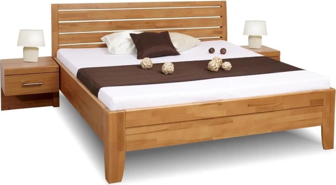 Postel dvoulůžko z masivu CONCEPTA 1, masiv buk, Výprodej z Expozice