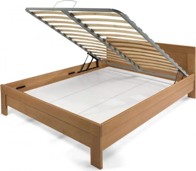 Rám postele Woody Box - buk - 140x200