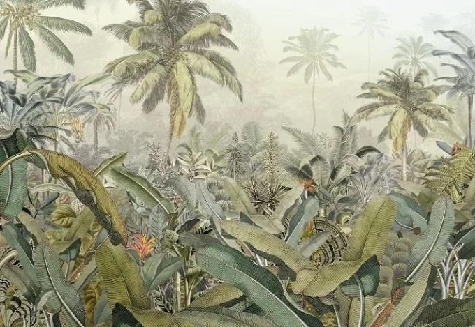 Vliesová fototapeta Amazonia s rozměrem 368 cm x 248 cm, skládající se ze čtyř dílů a s přiloženým lepidlem na fototapetu