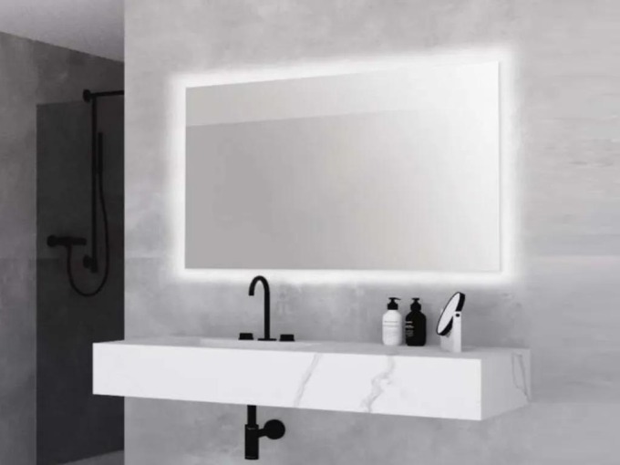 MAXIVA Koupelnové zrcadlo - SP1, 80x65 cm, LED osvětlení