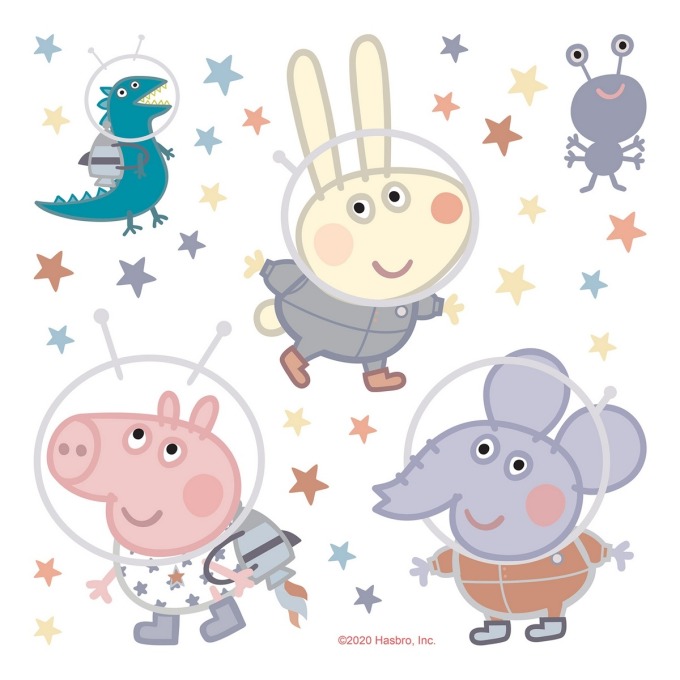 Samolepicí dekorace Peppa pig Space, 30 x 30 cm