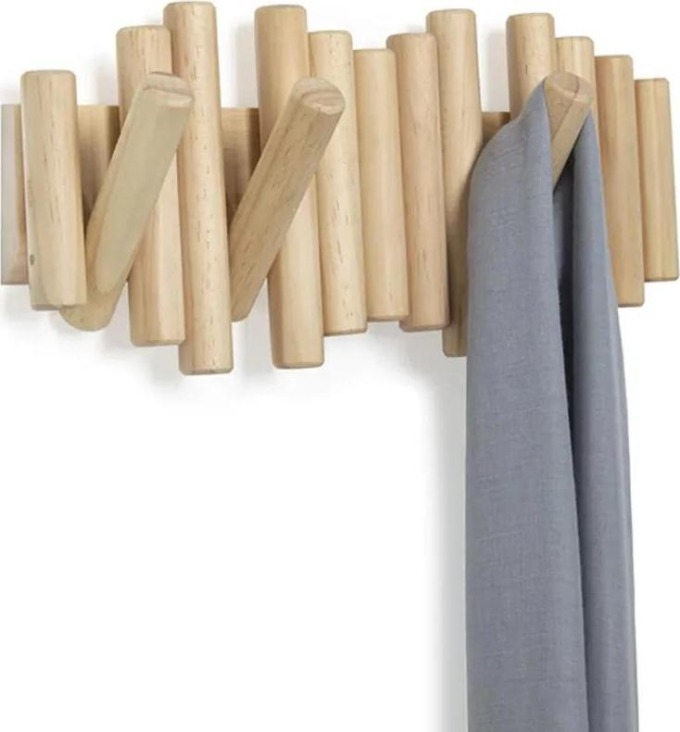 Umbra, Nástěnný věšák Picket Rail | přírodní