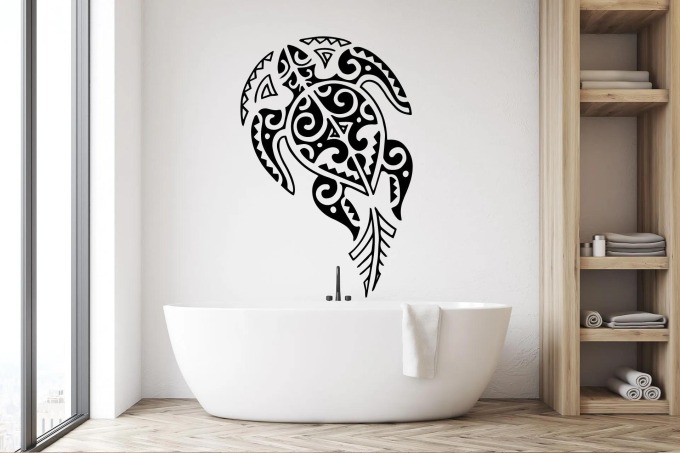 Lepy.cz Samolepka na zeď Želva Velikost (šířka x výška): 55x83cm, Barevná varianta: Tyrkysová modrá