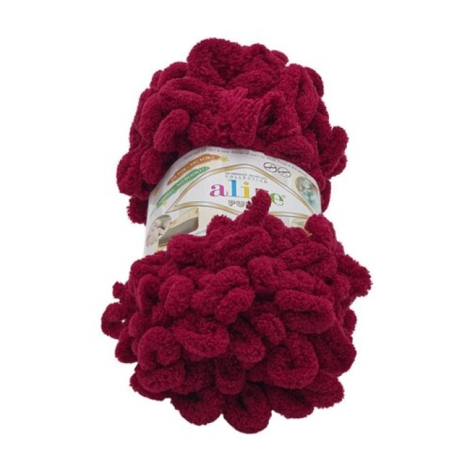 Příze PUFFY bordo, 100 g / 9 m