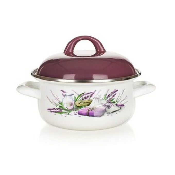 Banquet Smaltovaný kastrol Lavender 16 cm