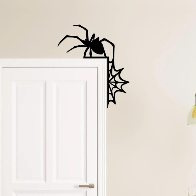 Halloween dekorace PAVOUK Rozměry (cm): 38x44, Barevný vzor: Černá