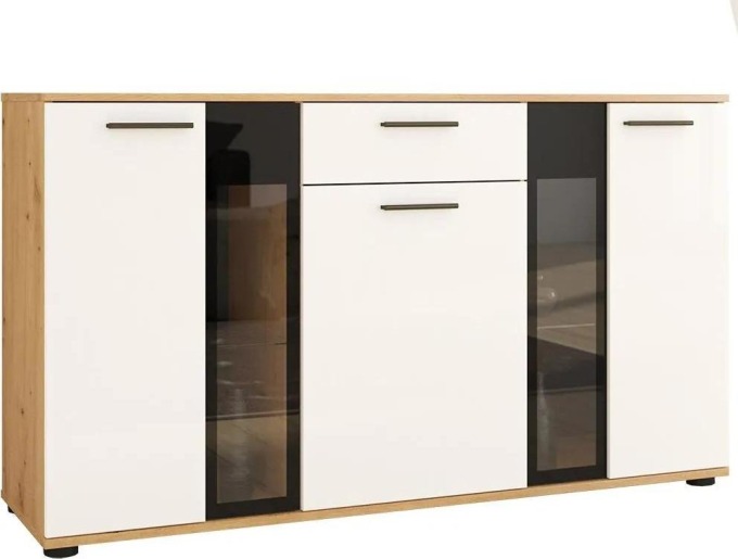 Komoda Salsa - dub artisan/bílá