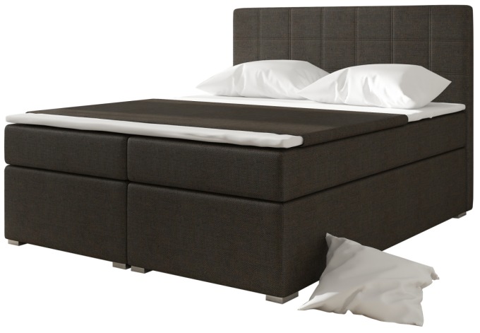 Boxspring HIRSUTA 04 160x200,  hnědá látka