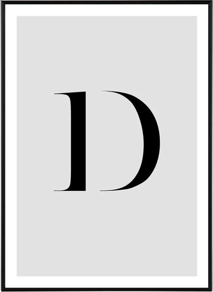 Letter D - 30x40 cm Obraz