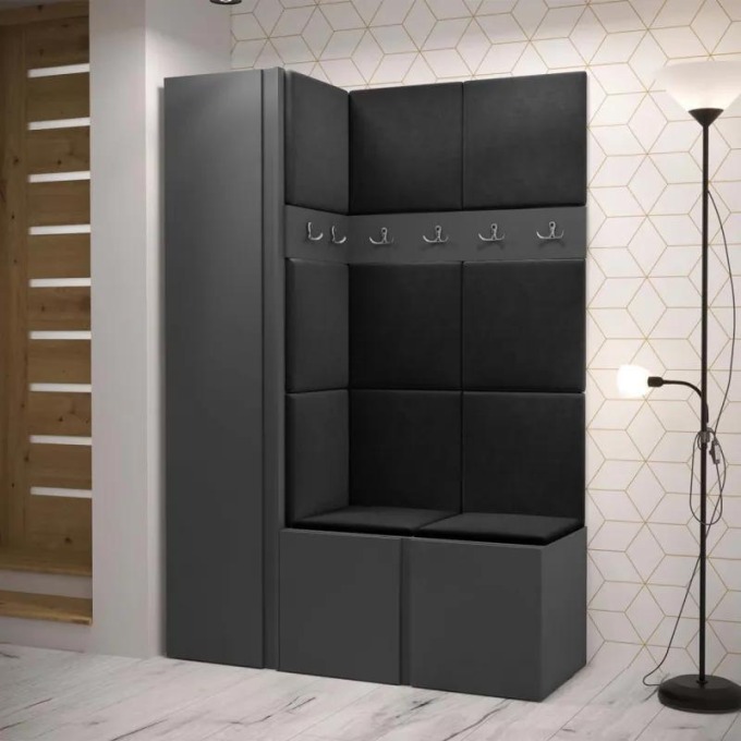 Předsíň Tavasz IX, Barva: grafit, Barva látek:: Manila 18