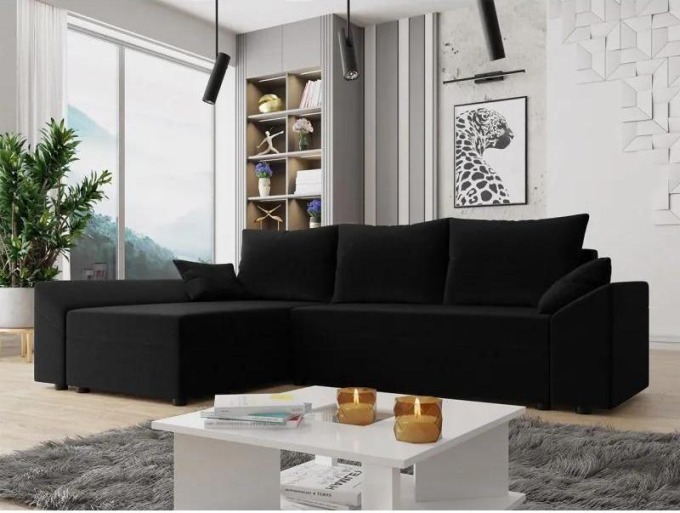 Rohová pohovka s funkcí spaní Peltata Lux, Barva: Kronos 07