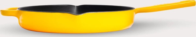 Fabini Smaltovaná litinová pánev Ø 26 cm bez poklice, žlutá