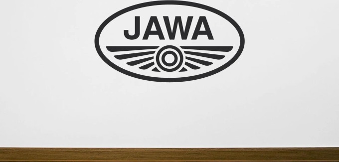 Lepy.cz Samolepka na zeď Jawa - Logo Velikost (šířka x výška): 30x17cm, Barevná varianta: Lípová zelená