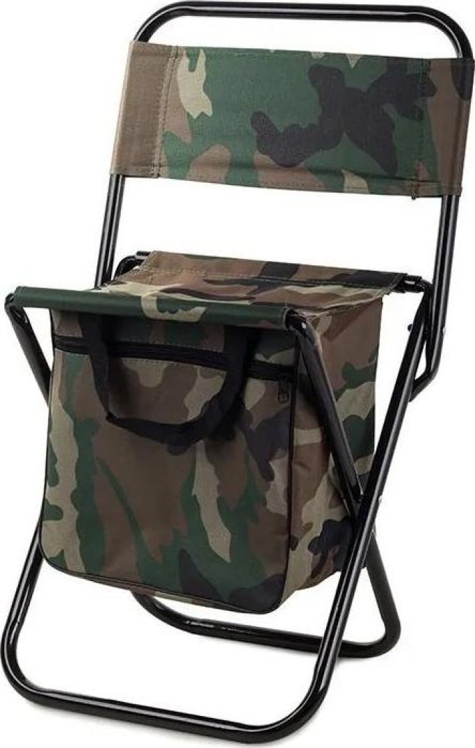Verk 01234 Kempingová skládací židle s brašnou 2 v 1 maskáč