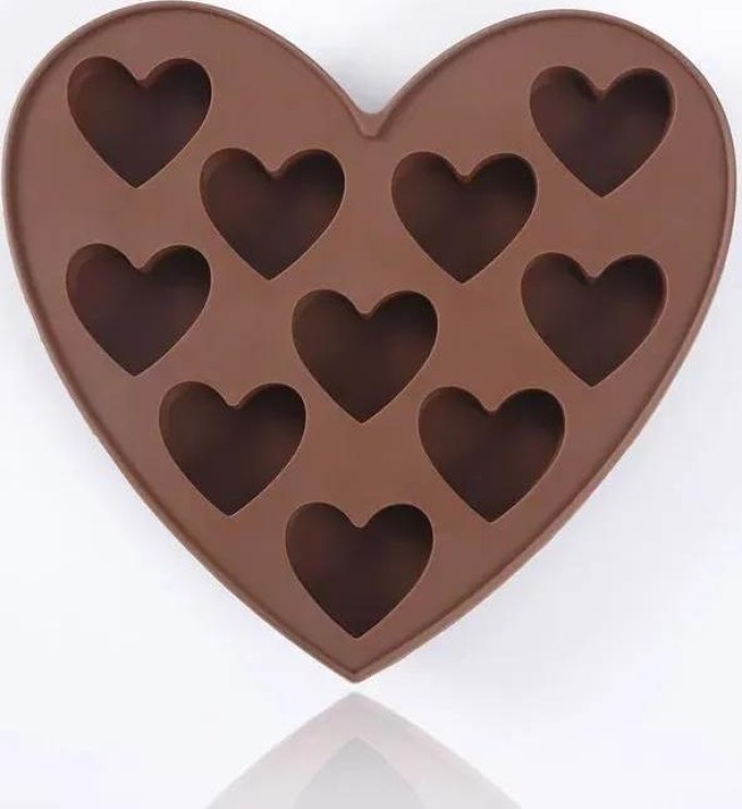 Zaparkorun Silikonová forma na čokoládu nebo na led ve tvaru srdce