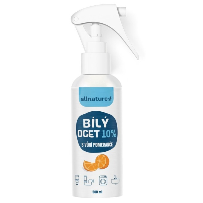 Allnature Bílý ocet ve spreji Pomeranč, 500 ml