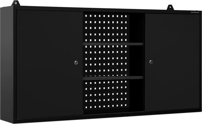 JAN NOWAK Závěsná skříňka na nářadí BEN, 1200 x 600 x 200 mm, All Black: černá