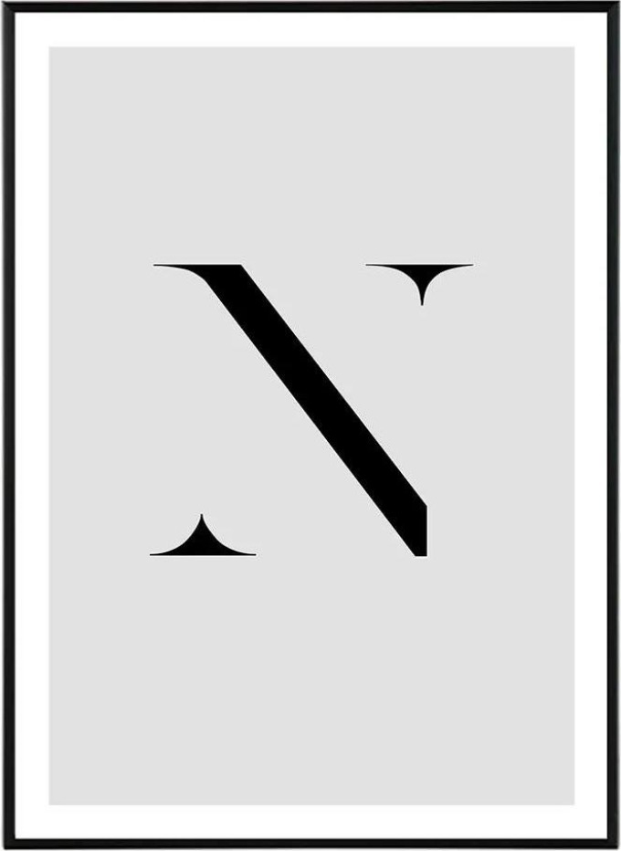 Letter N - 50x70 cm Obraz