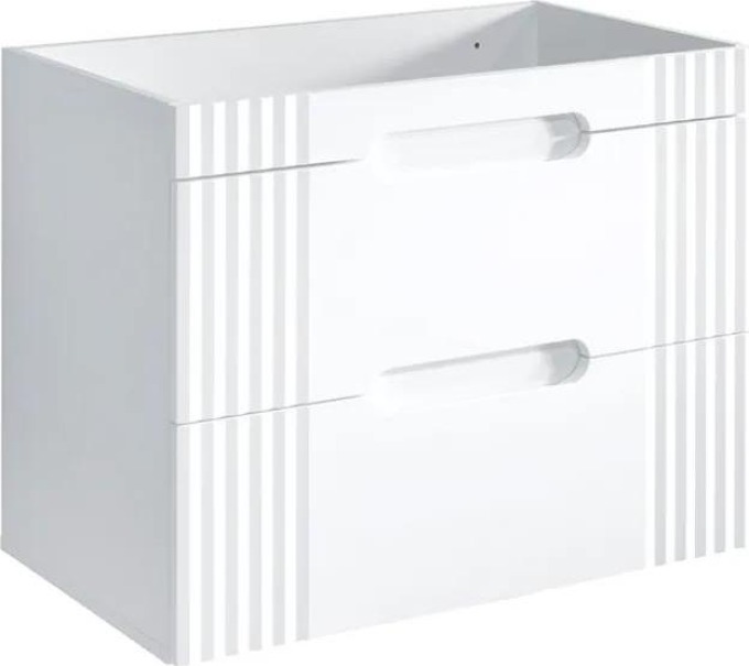 COMAD Závěsná skříňka pod umyvadlo - FIJI 82-80 white, šířka 80 cm, matná bílá
