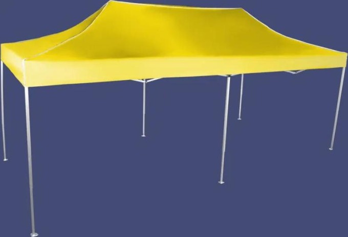 Nůžkový stan 3x6m hliníkový, Žlutá, Bez bočních plachet