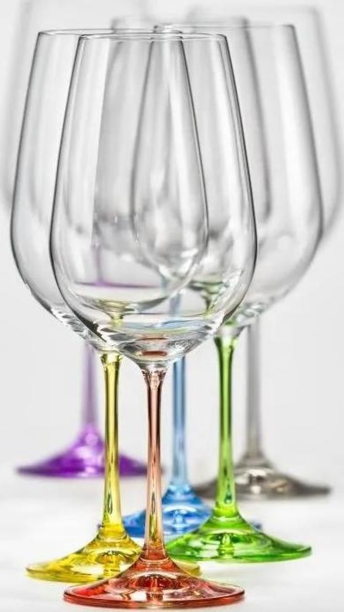 Crystalex set sklenic na červené víno Viola Rainbow 550 ml 6 KS