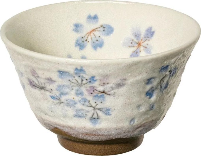 Kana- japonská miska na čaj modré květy