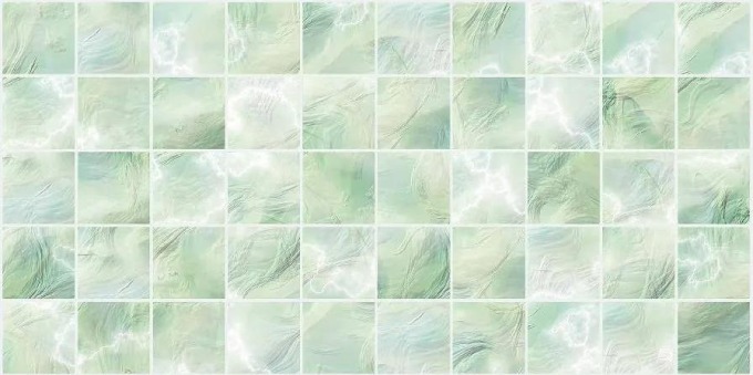 Obkladové panely 3D PVC TP10009505, rozměr 964 x 484 mm, mozaika perleťově zelená, GRACE