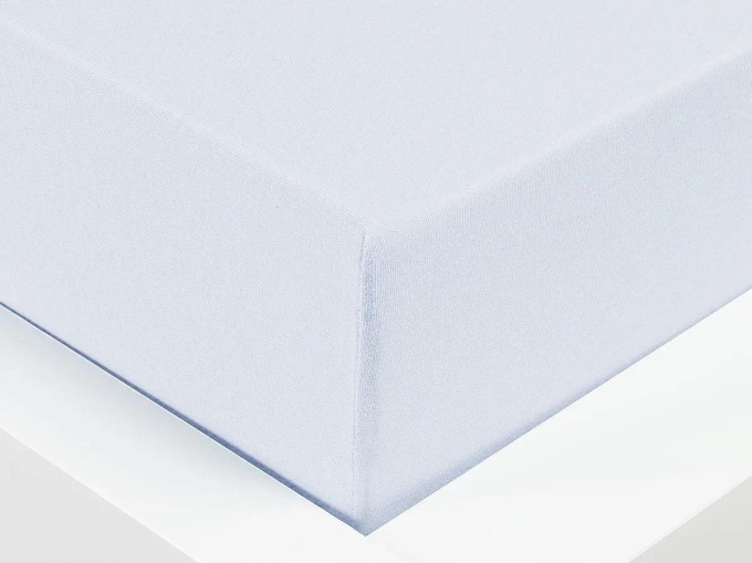 Napínací bílé prostěradlo XPOSE® Jersey - 90x200 cm, vyrobené z 50% bavlny a 50% polyesteru, vhodné pro celoroční využití