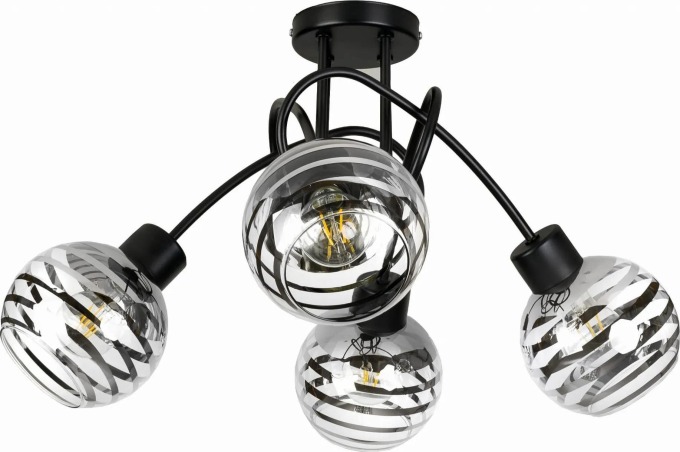 BERGE Stropní svítidlo LED LOFT 4xE27 GLASS BALL