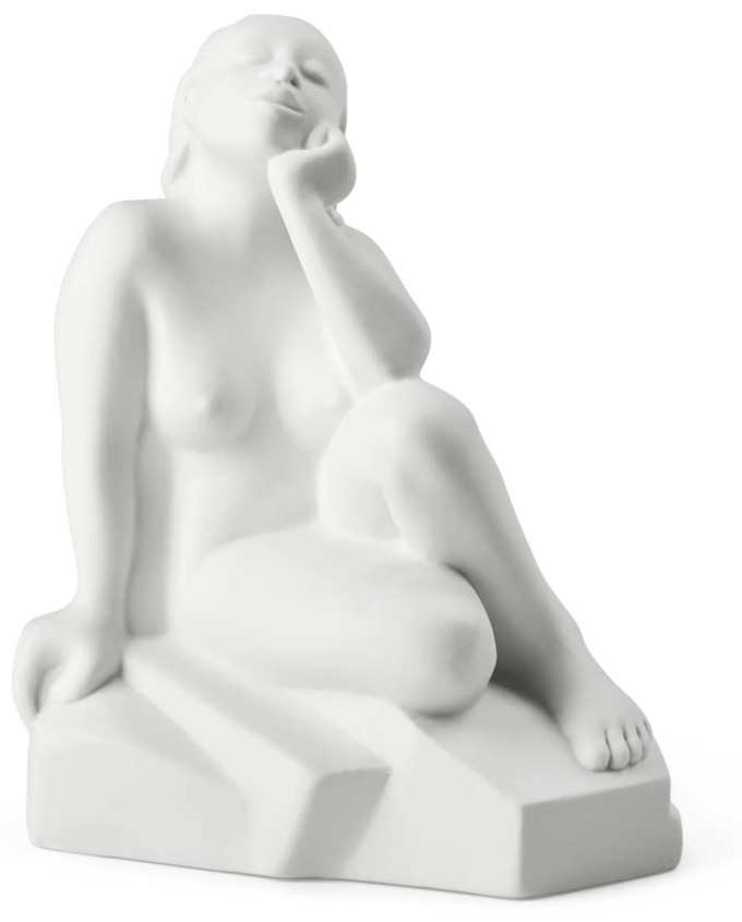 KÄHLER Soška Moments of Being / Silent Change 18,5 cm, bílá barva, porcelán