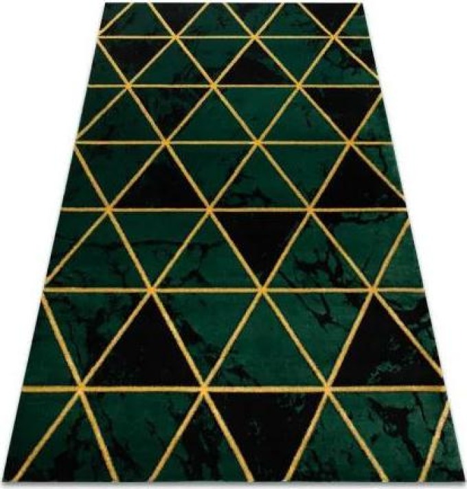 koberec EMERALD výhradní 1020 glamour, stylový mramor, trojúhelníky l velikost 120x170 cm | krásné koberce cz