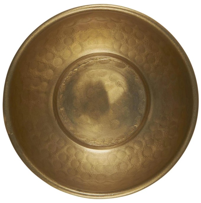 IB LAURSEN Kovová mistička Hammered Pattern Antique Brass, zlatá barva, kov