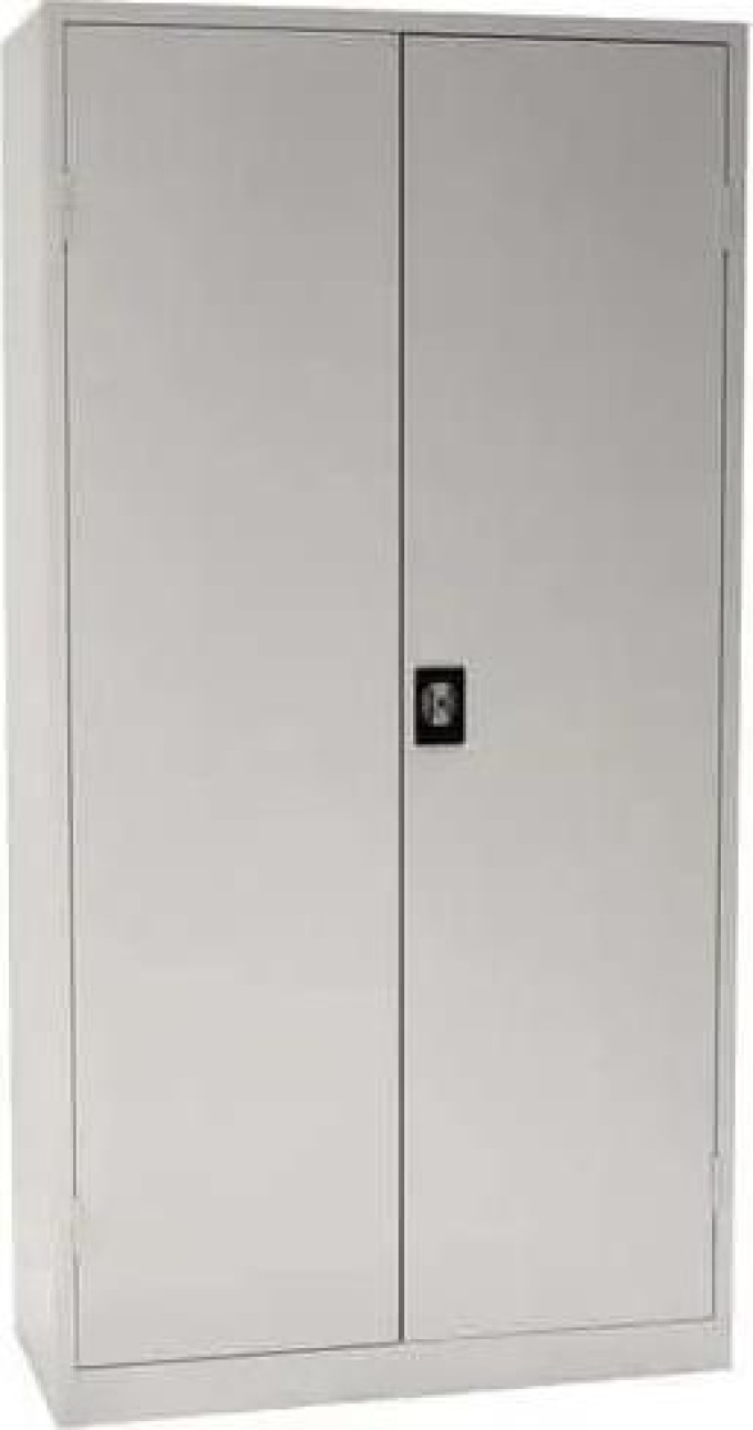 Manutan Expert Kovová vysoká spisová skříň Manutan 2000, 195 x 100 x 45 cm, šedá/šedá