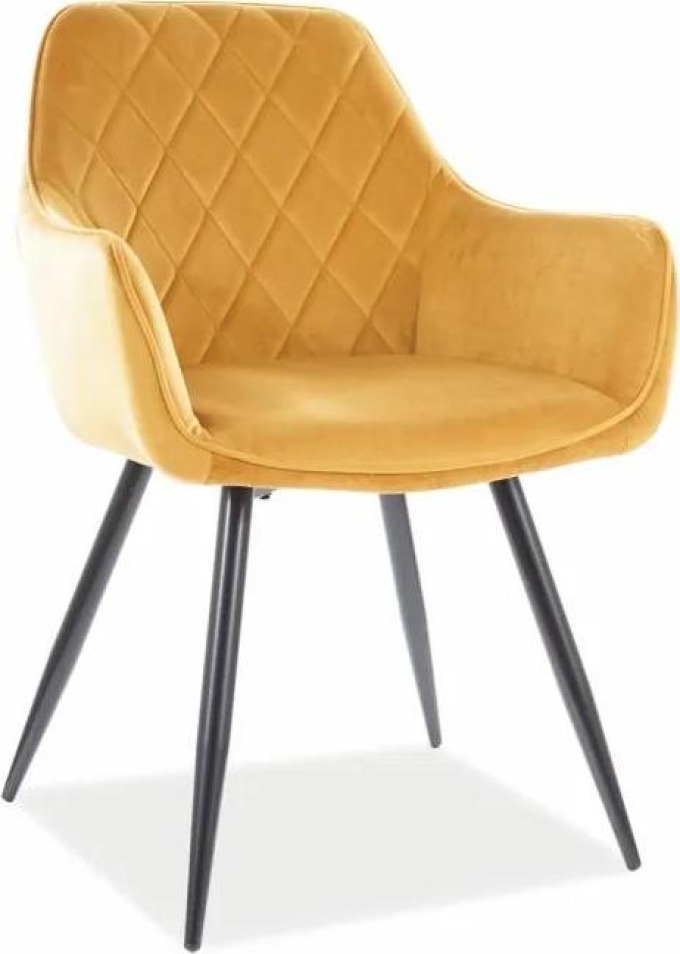 MAXIVA Jídelní židle - LINEA Velvet, různé barvy na výběr Čalounění: žlutá (Bluvel 68)