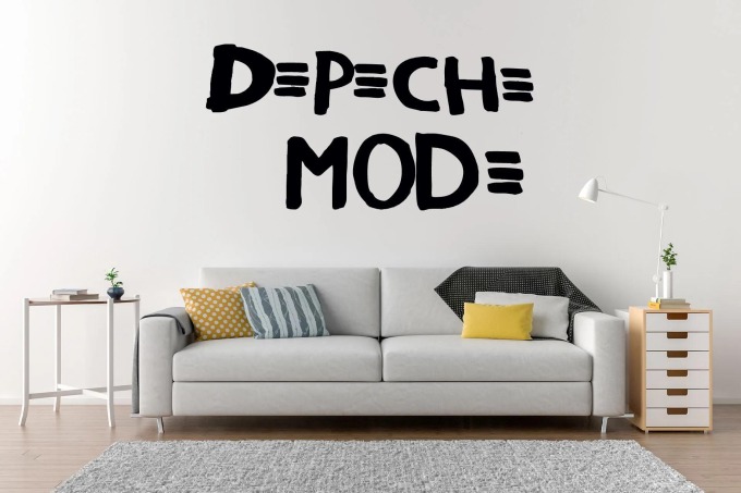 Lepy.cz Samolepka na zeď Depeche Mode Velikost (šířka x výška): 50x25cm, Barevná varianta: Světle červená