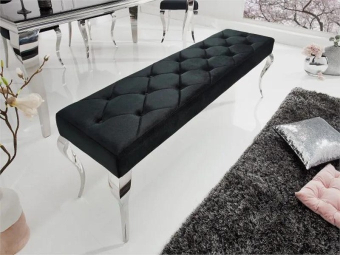 Modern Barock lavice 170 cm černá