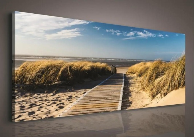 Obraz na plátně písečná pláž 145 x 45 cm