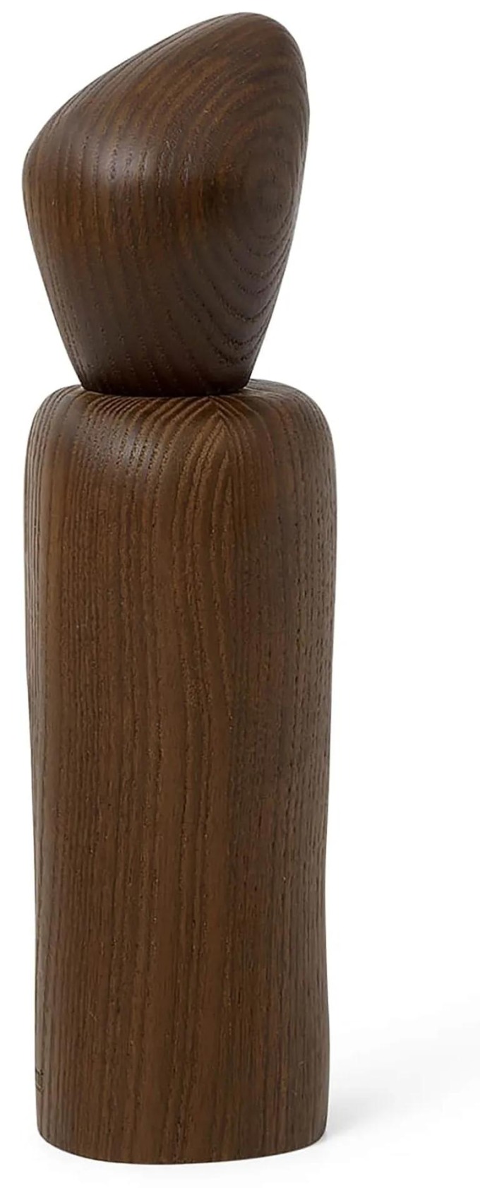ferm LIVING Dřevěný mlýnek s keramickým strojkem Cairn Dark Brown, hnědá barva, dřevo, keramika