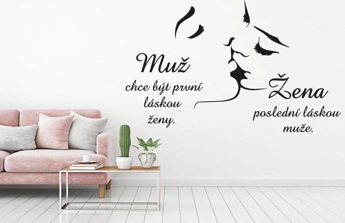 Lepy.cz Samolepka na zeď Muž a žena Velikost (šířka x výška): l50x92cm, Barevná varianta: Lípová zelená