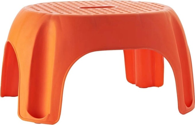 Ridder Senior program Stolička do koupelny, oranžová, nosnost 100 KG - v. 22 cm, š. 33 cm, hl. 24 cm A1102614