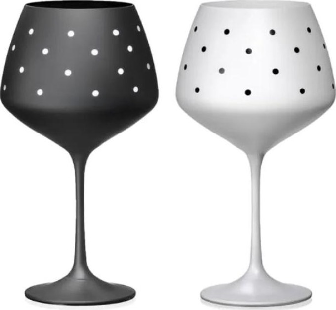 Crystalex - Bohemia Crystal Sklenice na víno Giselle Lovely dots 580 ml, 2 ks