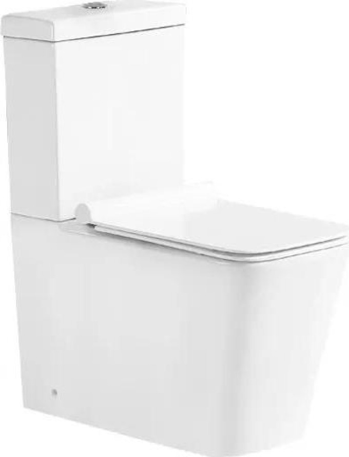 Mexen Cube sada s WC prkýnkem pomalu padajícím, Bílá - 31014000