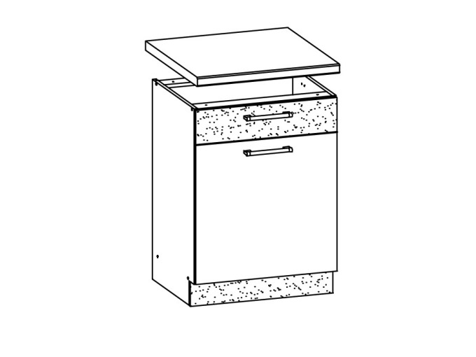 RUTHIN, dolní skříňka D60S1 se šuplíkem, buk