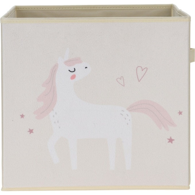 Dětský textilní box Unicorn dream bílá,32 x 32 x 30 cm