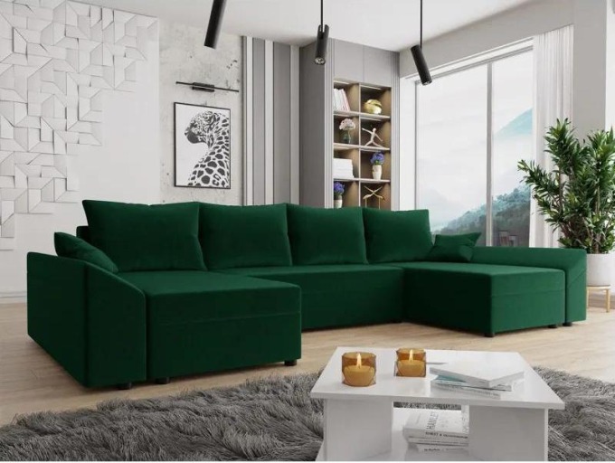 Moderní rohová pohovka Peltata U Lux, Barva: Kronos 19