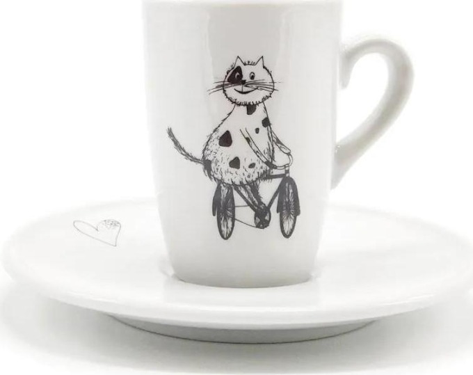 Moka hrnek Kočka na kole