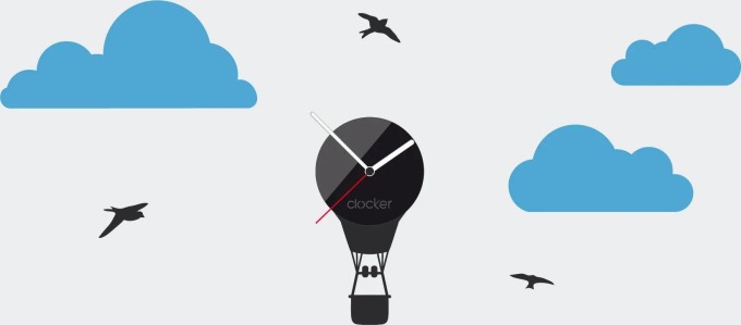 Clocker Nalepovací hodiny Flying balloon Barva ciferníku: Černá