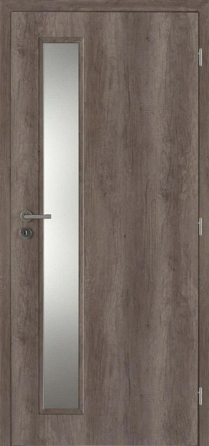 Doornite CPL Interiérové dveře TIKA1 sklo, 90 P, 946 × 1983 mm, CPL laminát, pravé, dub americký, prosklené