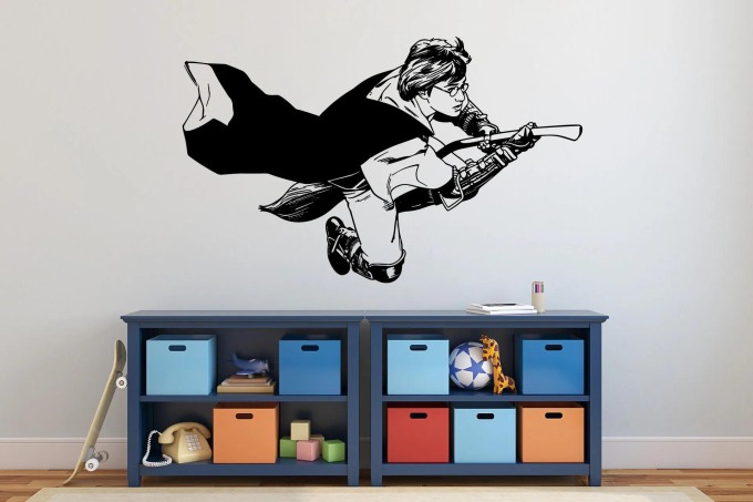 Lepy.cz Samolepka na zeď Harry Potter - Postava Velikost (šířka x výška): 75x46cm, Barevná varianta: Tmavě červená